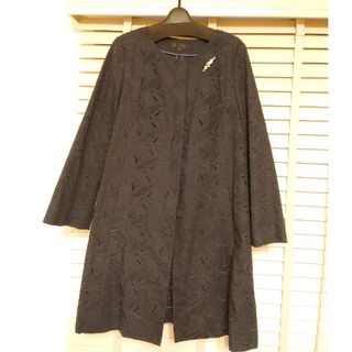 トゥービーシック(TO BE CHIC)のTO BE CHIC ☆ノーカラーロングジャケット☆(ノーカラージャケット)