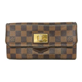 ルイヴィトン(LOUIS VUITTON)の【4fd4070】ルイヴィトン 長財布/ダミエ/ポルトフォイユローズベリー/N63017/エベヌ【中古】メンズ/レディース/ユニセックス(財布)