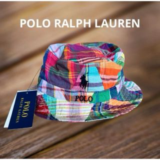 ポロラルフローレン(POLO RALPH LAUREN)のPOLO ラルフローレン　ハット　バケットハット　チェック　米国購入　新品(ハット)