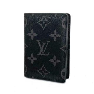 ルイヴィトン(LOUIS VUITTON)の【4fd4117】ルイヴィトン カードケース/モノグラム・エクリプス/オーガナイザードゥポッシュ/M61696/ブラック【中古】メンズ(名刺入れ/定期入れ)