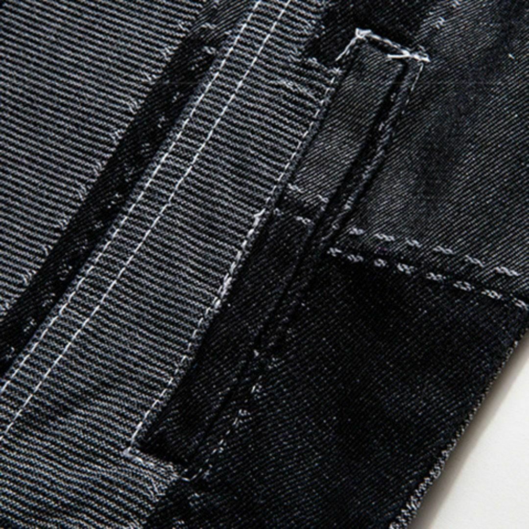 デニム ジャケット メンズ ホワイトステッチ 春 軽やか インディゴ Gジャン メンズのジャケット/アウター(Gジャン/デニムジャケット)の商品写真