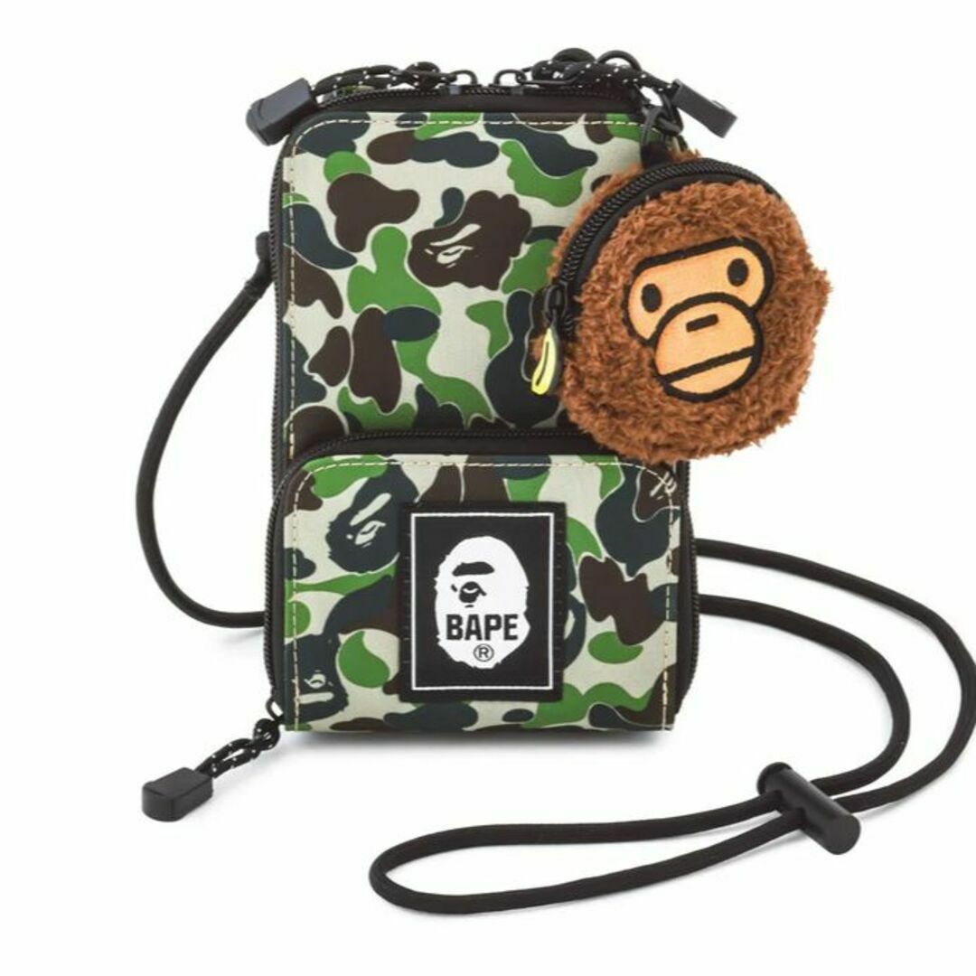 A BATHING APE(アベイシングエイプ)の【新品未使用】BAPE KIDS じゃばら式スマホショルダー＆マイロコインケース メンズのバッグ(ショルダーバッグ)の商品写真