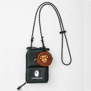 アベイシングエイプ(A BATHING APE)の【新品未使用】BAPE KIDS じゃばら式スマホショルダー＆マイロコインケース(ショルダーバッグ)