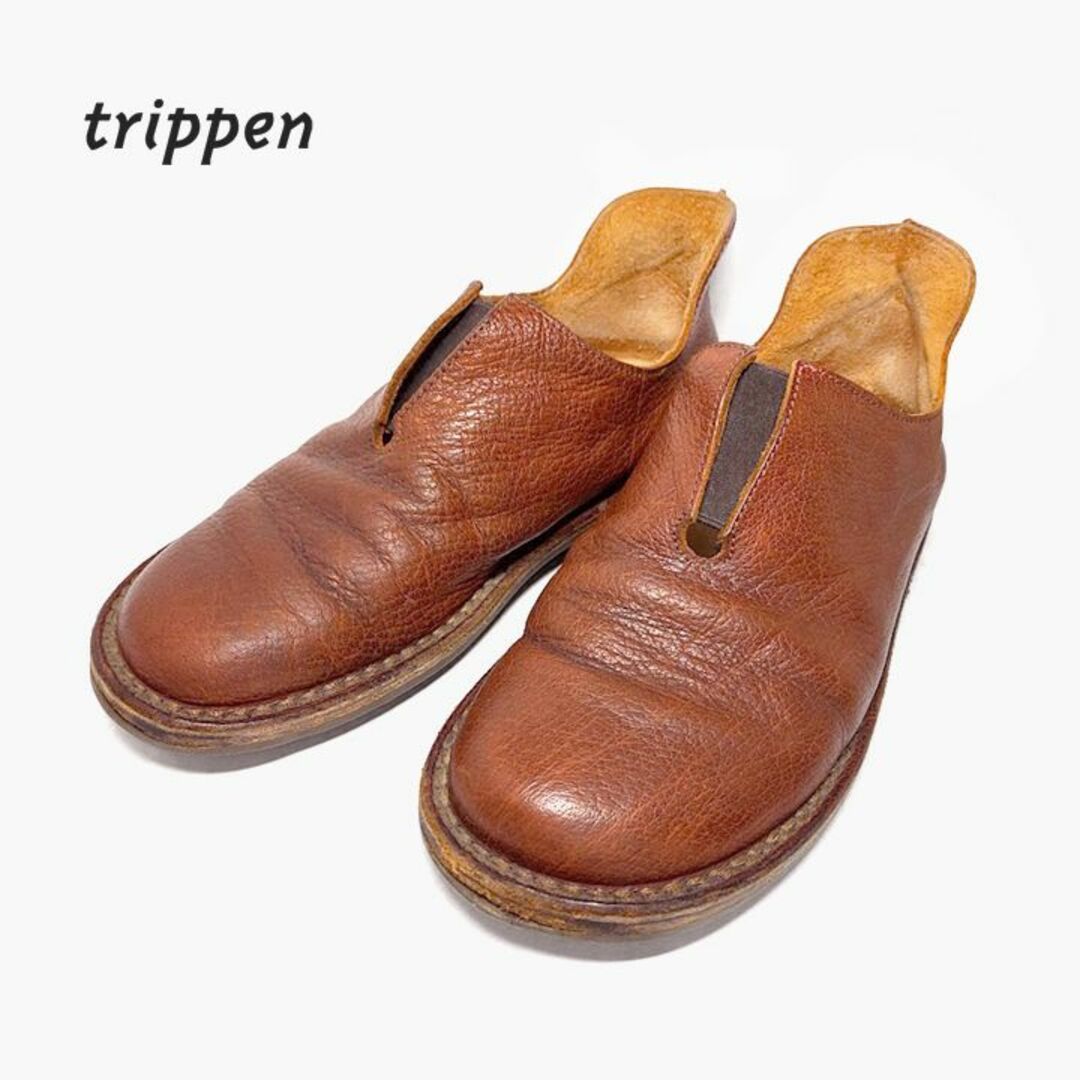 trippen(トリッペン)のtrippen✨トリッペン フロントゴア プレーントゥ レザースリッポンシューズ レディースの靴/シューズ(ローファー/革靴)の商品写真