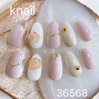 No.254 ネイルチップ　ショートアーモンド(ネイルチップ)