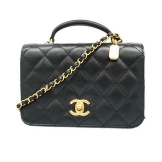 シャネル(CHANEL)の【4fd4151-g】シャネル ツーウェイバッグ/マトラッセ/チェーンショルダー/キャビアスキン/ブラック/ゴールド金具 【中古】 レディース(その他)