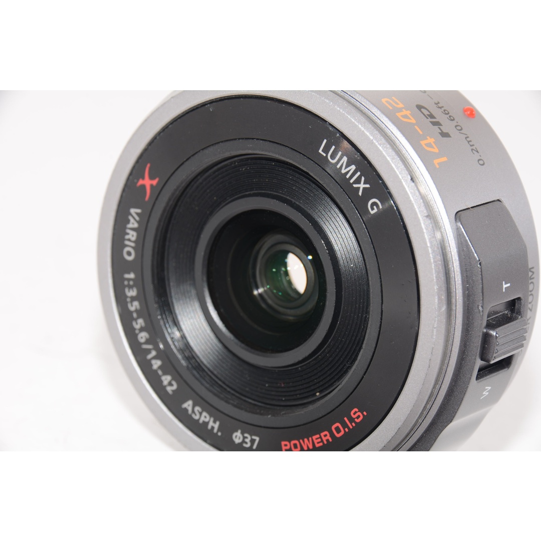 【オススメ】パナソニック マイクロフォーサーズ用 ルミックス G X VARIO PZ 14-42mmF3.5-5.6  シルバー スマホ/家電/カメラのカメラ(レンズ(ズーム))の商品写真