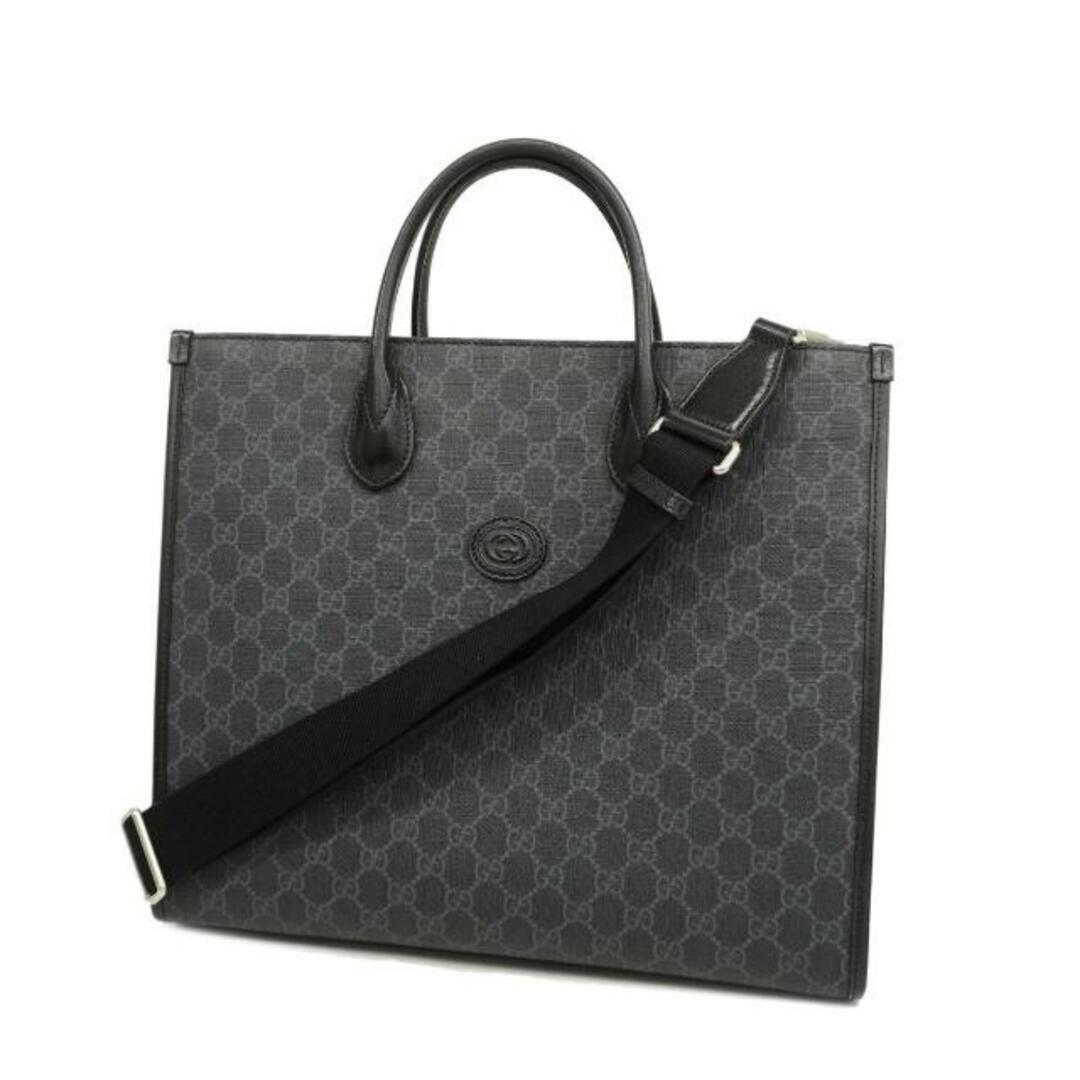 Gucci(グッチ)の★SALE 【4fd4252】グッチ ツーウェイバッグ/GGスプリーム/674148 525040/PVC/レザー/ブラック/シルバー金具 【中古】 メンズ レディースのバッグ(その他)の商品写真