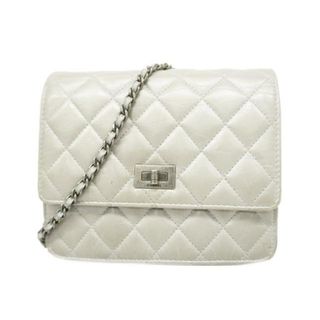 シャネル(CHANEL)の★SALE 【4fd4274】シャネル ショルダーウォレット/マトラッセ/2.55/チェーンショルダー/レザー/グレー/シルバー金具 【中古】 レディース(財布)