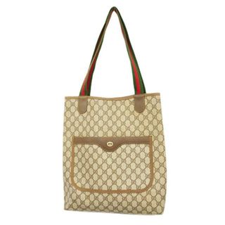 グッチ(Gucci)の【4fd4318】グッチ トートバッグ/GGスプリーム/シェリーライン/40 02 003/PVC/ブラウン/ゴールド金具 【中古】 レディース(トートバッグ)