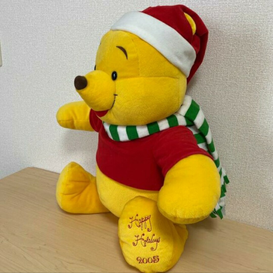 くまのプーさん(クマノプーサン)の美品 くまのプーさん ぬいぐるみ 特大 2005 限定品 サンタ クリスマス エンタメ/ホビーのおもちゃ/ぬいぐるみ(ぬいぐるみ)の商品写真