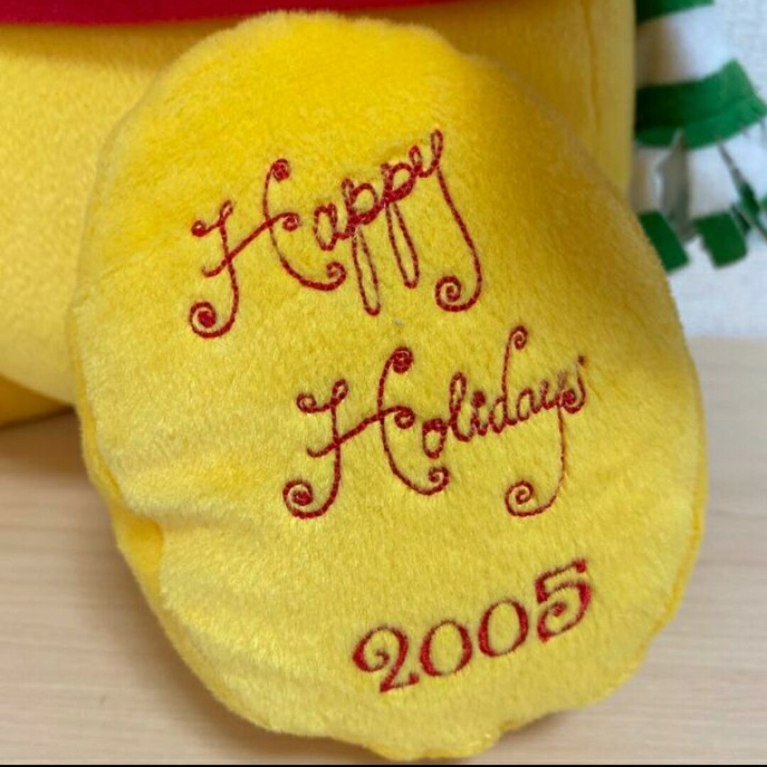 くまのプーさん(クマノプーサン)の美品 くまのプーさん ぬいぐるみ 特大 2005 限定品 サンタ クリスマス エンタメ/ホビーのおもちゃ/ぬいぐるみ(ぬいぐるみ)の商品写真
