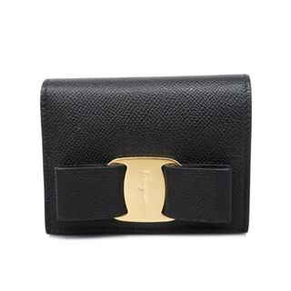 フェラガモ(Ferragamo)の★SALE 【4fd4400】サルヴァトーレフェラガモ 財布/ヴァラ/レザー/ブラック/ゴールド金具 【中古】 レディース(財布)