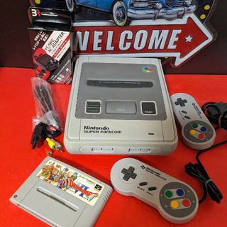 スーパーファミコン(スーパーファミコン)の☆コンデンサ交換等レストア済☆スーパーファミコン本体(中期型) 付属品一式セット(家庭用ゲーム機本体)