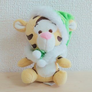 クマノプーサン(くまのプーさん)のティガー クリスマス ぬいぐるみキーホルダー キーチェーン ボールチェーン(ぬいぐるみ)