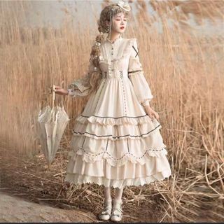 LO804 lolita オリジナル jsk ロリータ ワンピース(ロングワンピース/マキシワンピース)