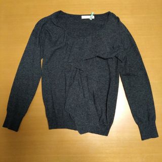 ビームス(BEAMS)のビームス☆BEAMS☆ニット☆３８☆Ｍ☆フリル☆グレー☆クリーニング済(ニット/セーター)