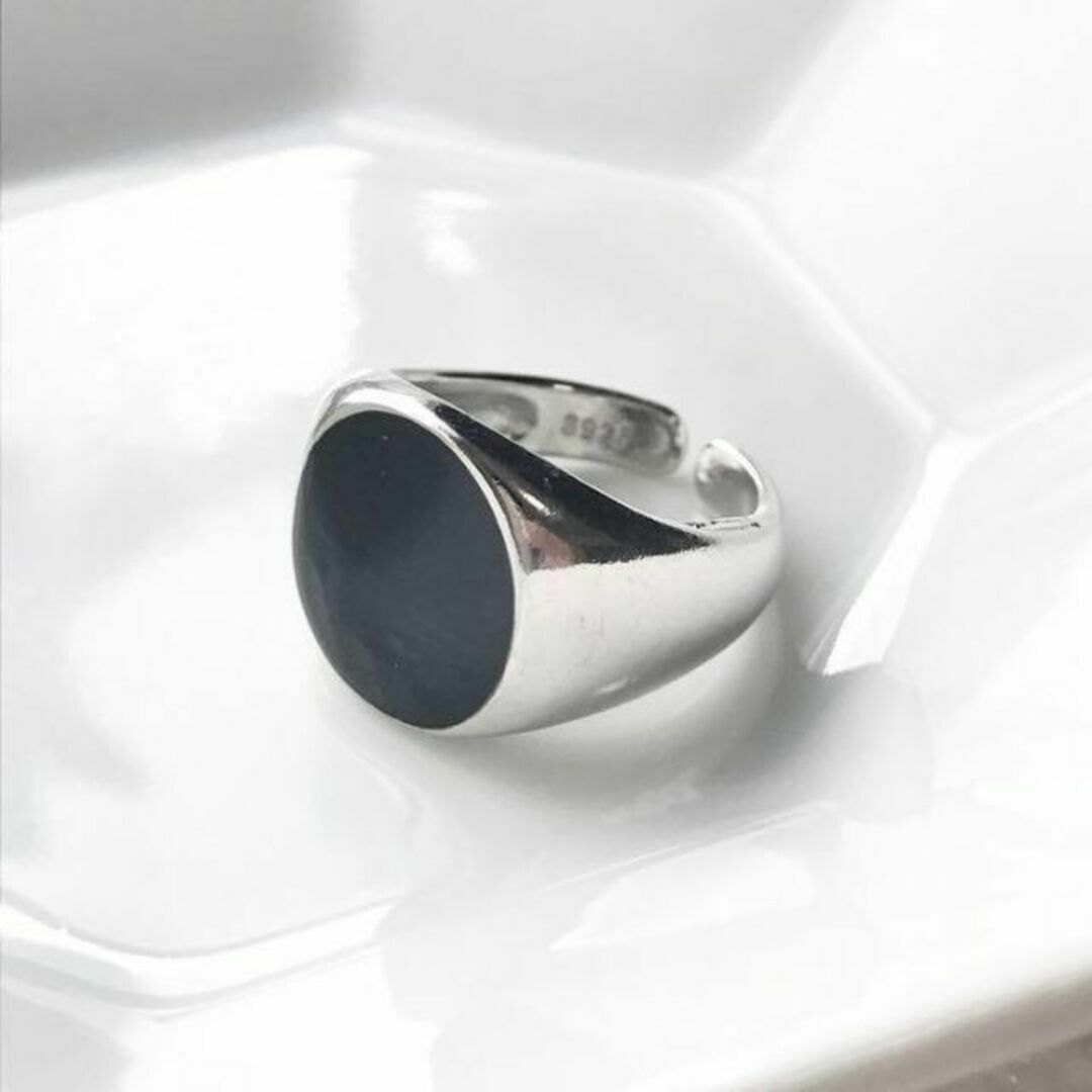 Black stone ring レディースのアクセサリー(リング(指輪))の商品写真