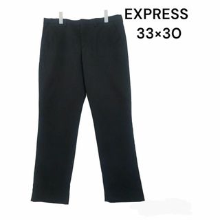 エクスプレス(EXPRESS)のEXPRESS　33×30　コットンパンツ　古着　ブラック　スラックス(スラックス)