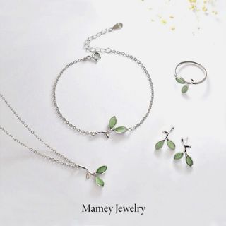 『スーパーお得なセット』　Mamey Jewelry 猫眼石、葉のプレゼント(ブレスレット/バングル)