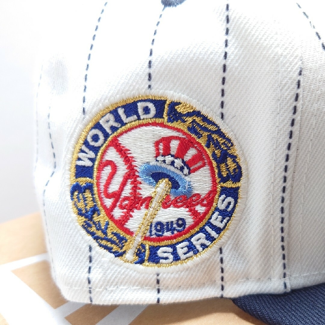 NEW ERA(ニューエラー)のグローインザダーク　ニューエラ 59fifty ストライプ　ヤンキース　1/2 メンズの帽子(キャップ)の商品写真