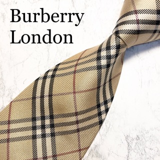 バーバリー(BURBERRY)の【お慶様専用】BUBERRY LONDON ネクタイ　ノバチェック　ベージュ(ネクタイ)