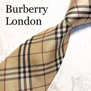 バーバリー(BURBERRY)の【お慶様専用】BUBERRY LONDON ネクタイ　ノバチェック　ベージュ(ネクタイ)