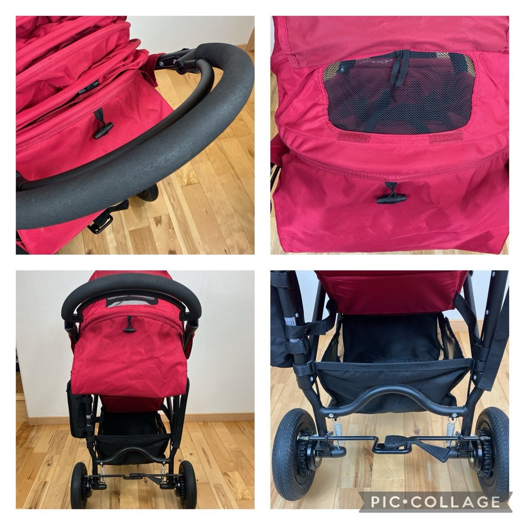 AIRBUGGY(エアバギー)の☆美品☆ Air Buggy CoCo エアバギーココ  カラーチェリーレッド キッズ/ベビー/マタニティの外出/移動用品(ベビーカー/バギー)の商品写真