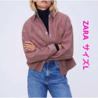 ザラ(ZARA)のザラ コーデュロイシャツ ジャケット L ピンクZARA(その他)