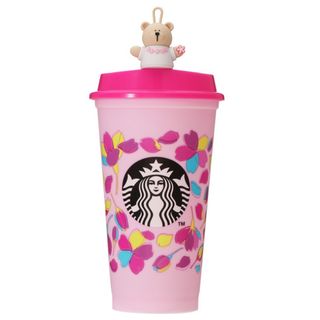 スターバックスコーヒー(Starbucks Coffee)のSAKURA2024リユーザブルカップ専用ドリンクホールキャップベアリスタ(キャラクターグッズ)