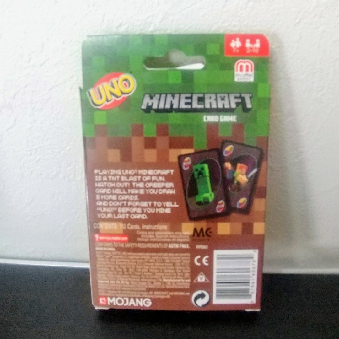 ■新品未開封■ マインクラフト UNO マイクラ ウノ 英語版 エンタメ/ホビーのテーブルゲーム/ホビー(トランプ/UNO)の商品写真