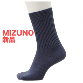 ミズノ(MIZUNO)のMIZUNOブレスサーモフィットウェルソックス23-25 ネイビー日本製 女性(ウエア)