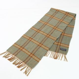 バーバリー(BURBERRY)のバーバリー カシミヤ 100％ ストール ショール 秋 冬 フリンジ グリーン 系 マフラー メンズ レディース EPM 0220-P11(マフラー)