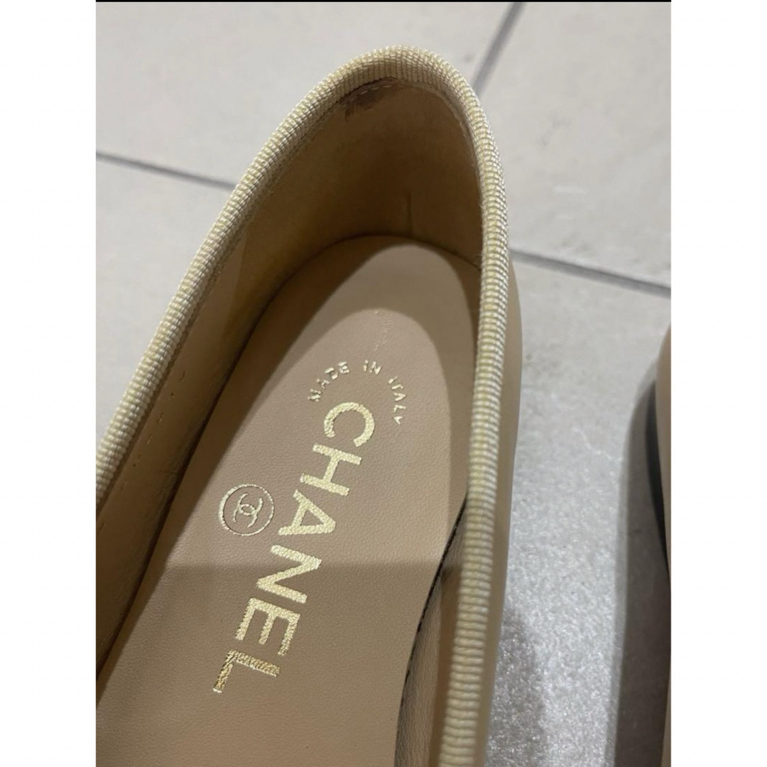 CHANEL(シャネル)の【正規品】【美品】CHANEL シャネル 定番 バレリーナ ベージュ 34 レディースの靴/シューズ(バレエシューズ)の商品写真