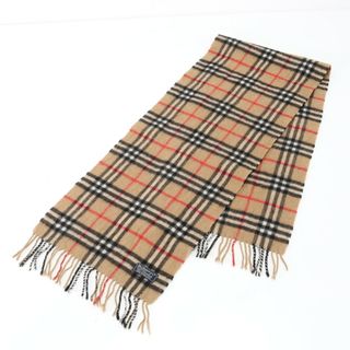 バーバリー(BURBERRY)のバーバリー ノバ チェック カシミヤ 100％ ベージュ ストール ショール 秋 冬 フリンジ マフラー メンズ レディース EPM 0219-P2(マフラー)