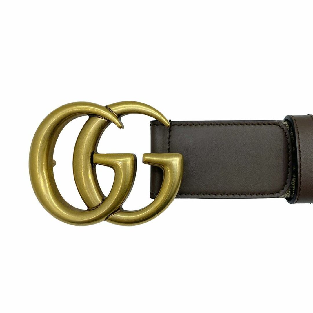 Gucci(グッチ)のGUCCI　グッチ GGベルト　GGスプリーム　ダブルG　ベージュ/ブラウン 400593 ＃75 美品 革ベルト　メンズ　レディース メンズのファッション小物(ベルト)の商品写真