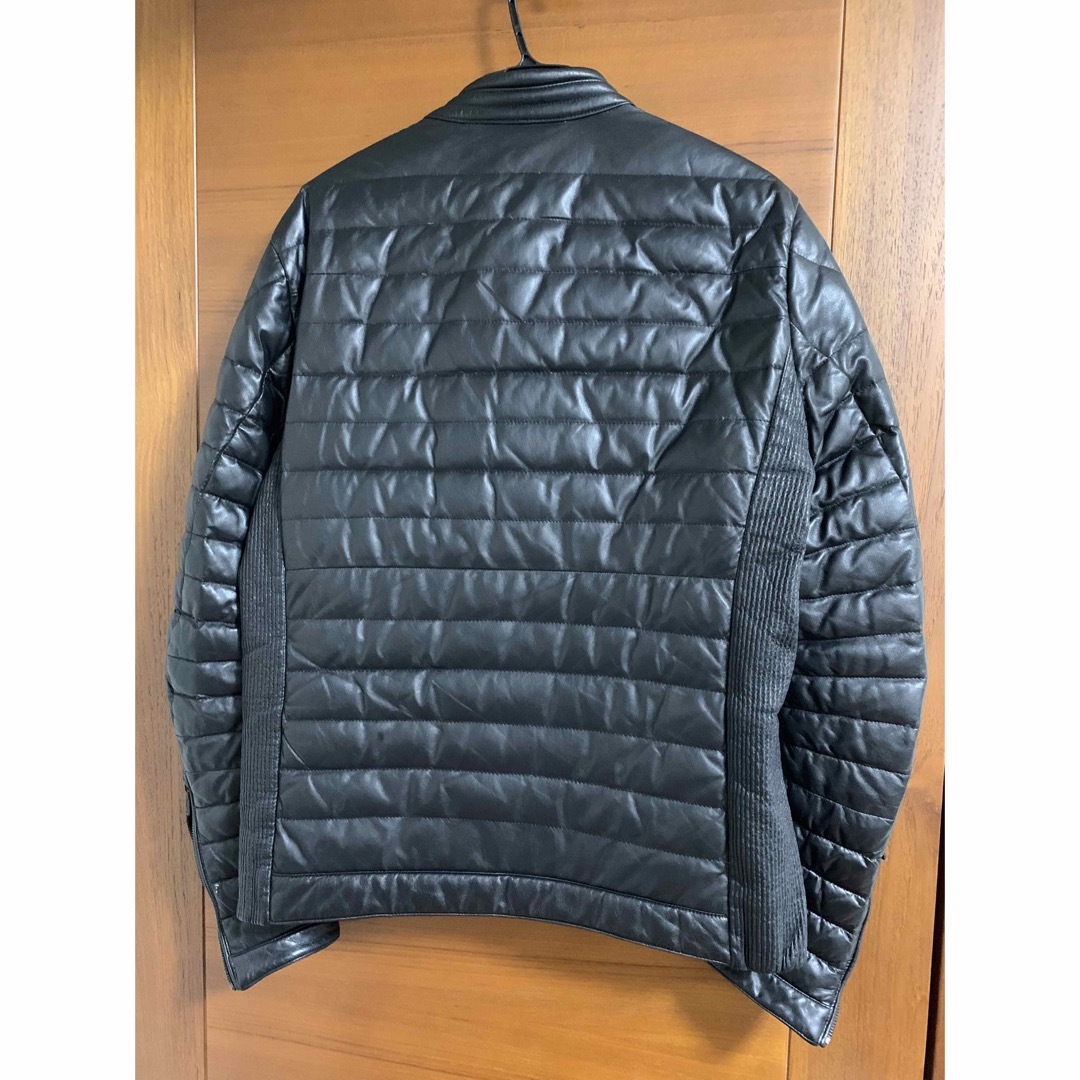 MONCLER(モンクレール)の激レア　モンクレール　russel ブラック　4 ローリングストーンズ　レザー メンズのジャケット/アウター(ダウンジャケット)の商品写真