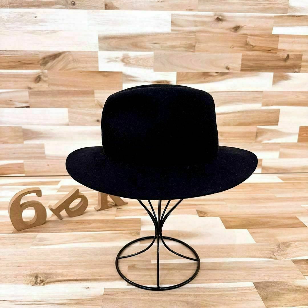 CA4LA(カシラ)の【カシラ】CA4LA シンプル 中折れハット ラビットファー100% M 黒×茶 レディースの帽子(ハット)の商品写真
