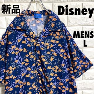 ディズニー(Disney)の新品　ディズニー　アロハシャツ　ニモ　総柄　レーヨン　メンズLサイズ(シャツ)