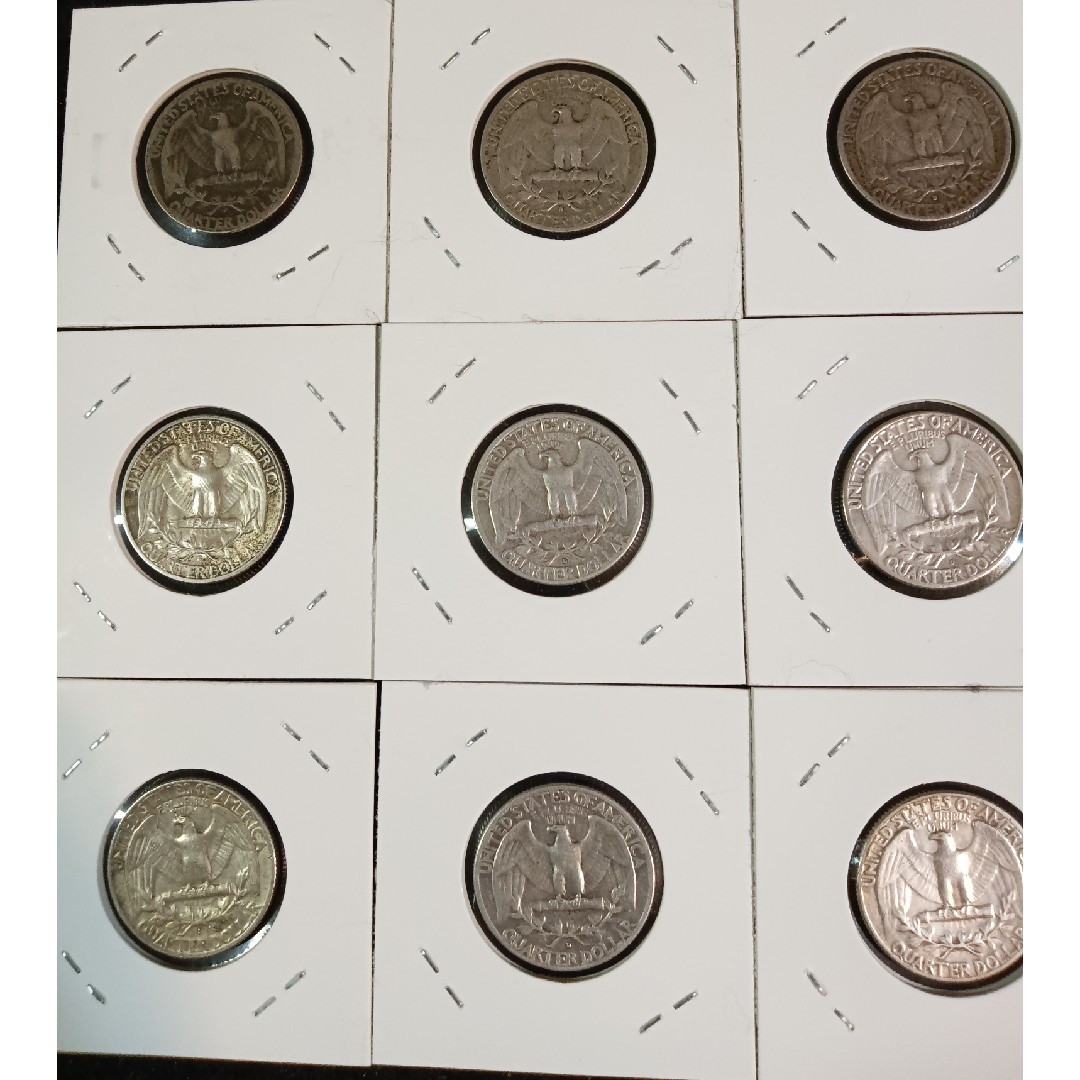 アメリカワシントン大統領クォーターダラーsilver900銀貨 総重量56.2g エンタメ/ホビーの美術品/アンティーク(金属工芸)の商品写真