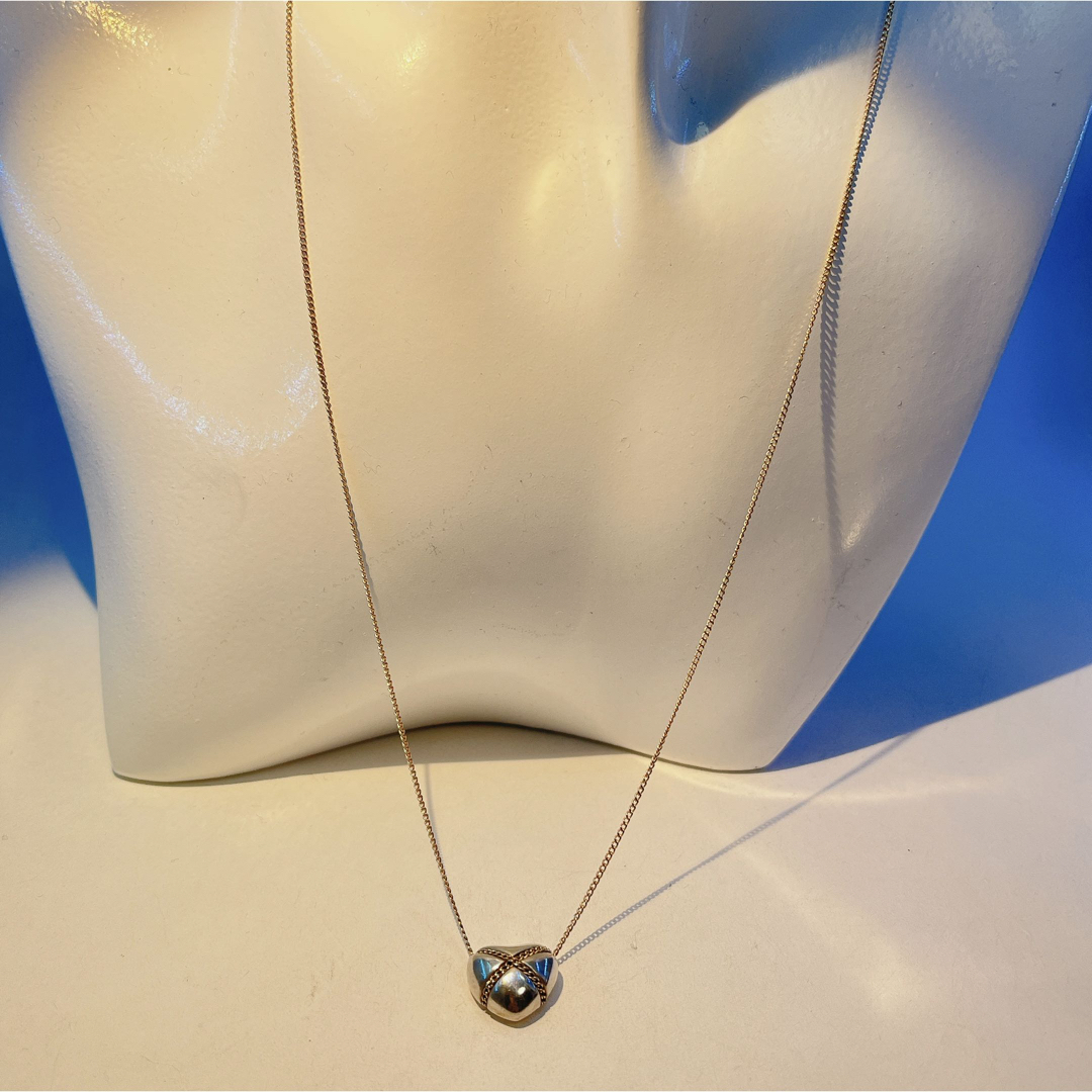 Tiffany & Co.(ティファニー)の548 ティファニー　クロスハート　コンビ　ネックレス　925 14K レディースのアクセサリー(ネックレス)の商品写真