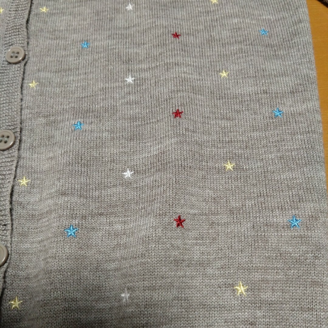 UNITED ARROWS(ユナイテッドアローズ)のユナイテッドアローズ☆カーディガン☆ニット☆グレー☆星柄☆刺繍☆レディース レディースのトップス(カーディガン)の商品写真