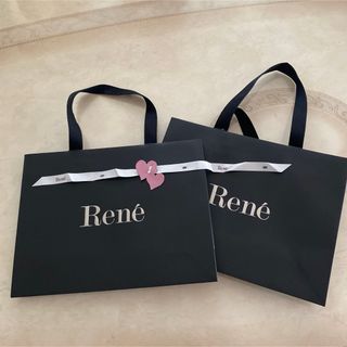 ルネ(René)のReneルネショッパー2点＆おリボン1点(ショップ袋)