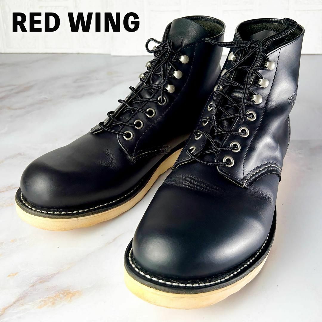 REDWING(レッドウィング)の【良品】レッドウィング ショートブーツ 8165 ブラック　UK8 メンズの靴/シューズ(ブーツ)の商品写真