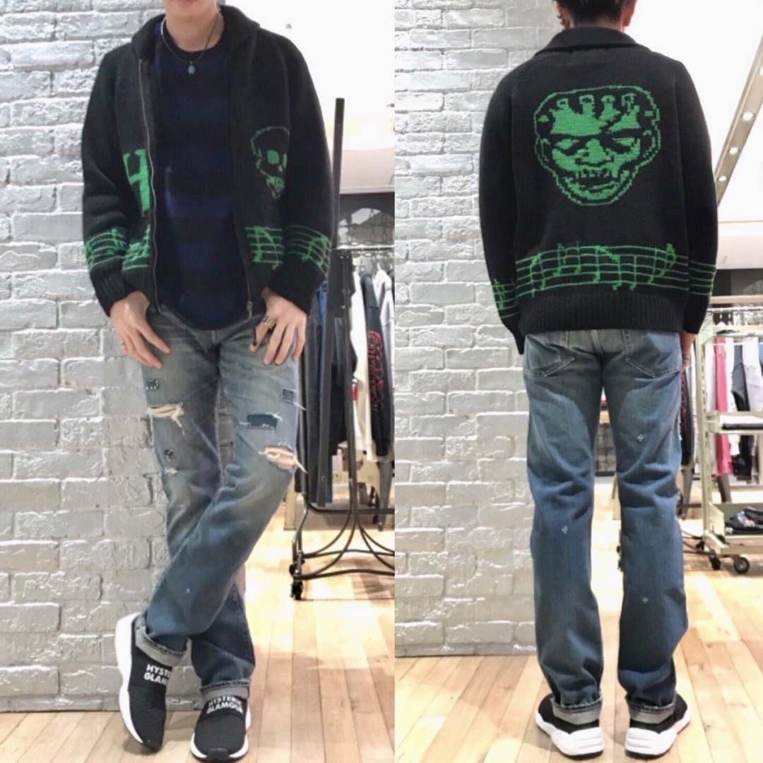 HYSTERIC GLAMOUR(ヒステリックグラマー)のMONSTER編込★限定カウチンニット★GRANTED × ヒステリックグラマー メンズのトップス(ニット/セーター)の商品写真