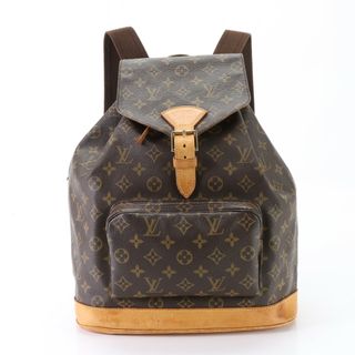 ルイヴィトン(LOUIS VUITTON)の美品 ルイヴィトン モノグラム モンスリ GM M51135 レザー リュックサック バックパック ショルダー バッグ メンズ EEM P8-2(バッグパック/リュック)