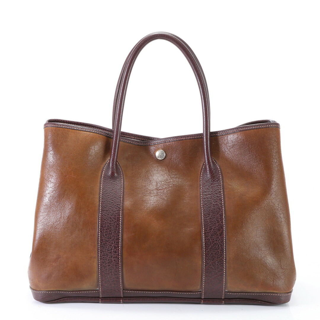 HERMES - エルメス ガーデンパーティ レザー トート バッグ HERMES - エルメス ガーデンパーティ レザー トート バッグ