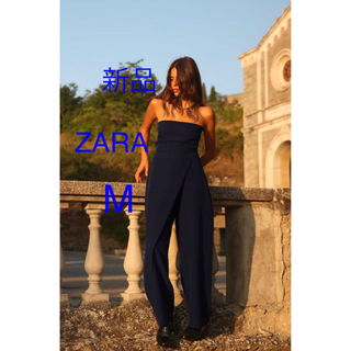 ザラ(ZARA)の新品ZARA パレオパンツ　ジャンプスーツ　M(オールインワン)