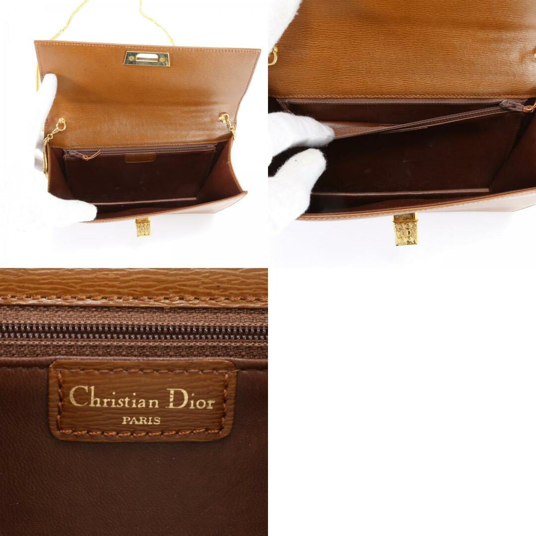 Christian Dior(クリスチャンディオール)の美品 ヴィンテージ クリスチャンディオール ゴールド チェーン レザー 2WAY ショルダーバッグ 斜め掛け クラッチ レディース EEM P8-9 レディースのバッグ(ショルダーバッグ)の商品写真