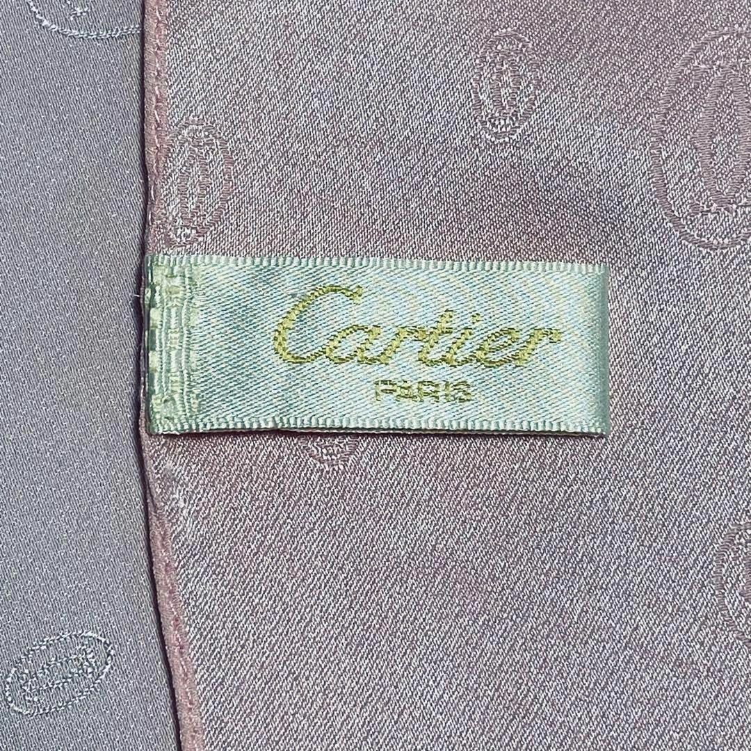 Cartier(カルティエ)の極美品 ★Cartier★ スカーフ パンテール ロゴ シルク ピンク レディースのファッション小物(バンダナ/スカーフ)の商品写真